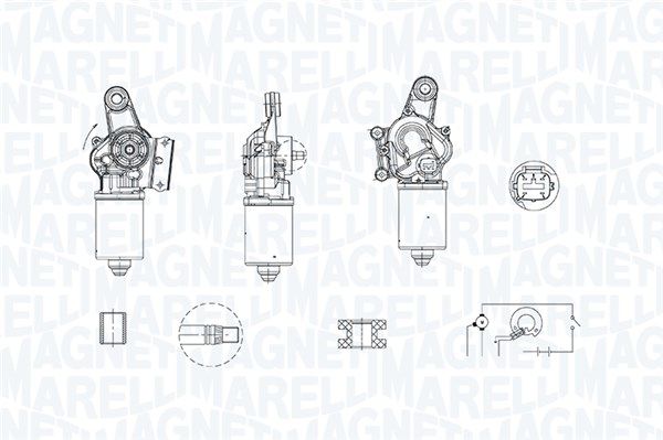Silnik wycieraczek MAGNETI MARELLI 064379300010
