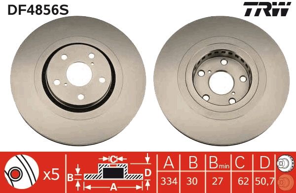 Tarcza hamulcowa TRW DF4856S