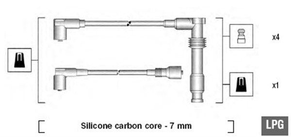 Zestaw przewodów zapłonowych MAGNETI MARELLI 941125290681