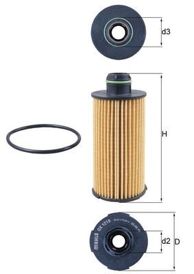 Filtr oleju MAHLE OX1219D