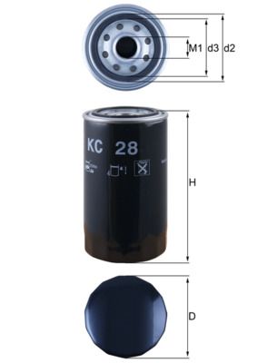 Filtr paliwa MAHLE KC28