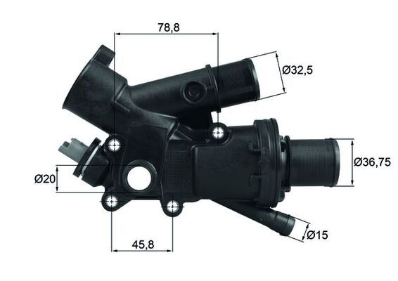 Termostat, płyn chłodzący MAHLE TH4383