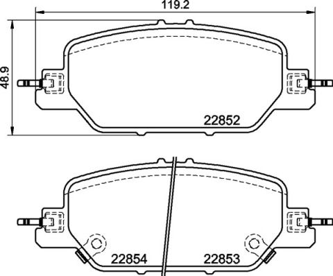 Zestaw klocków hamulcowych, hamulce tarczowe BREMBO P 28 097