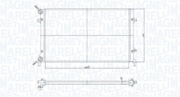 Chłodnica, układ chłodzenia silnika MAGNETI MARELLI 350213853000