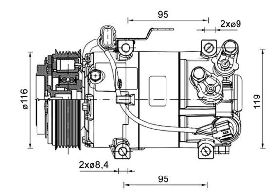 Sprężarka, klimatyzacja MAHLE acp 1460 000p