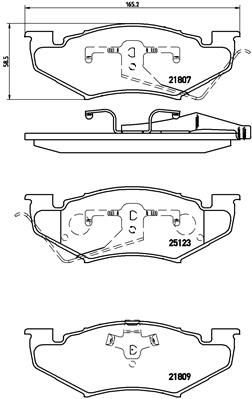 Zestaw klocków hamulcowych, hamulce tarczowe BREMBO P 11 020