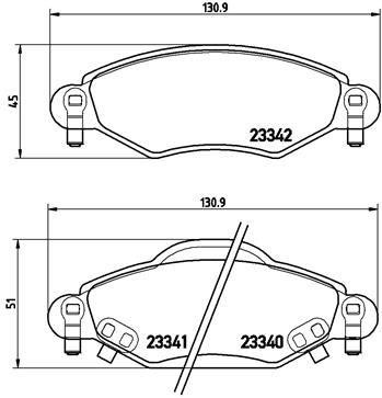 Zestaw klocków hamulcowych, hamulce tarczowe BREMBO P 83 053