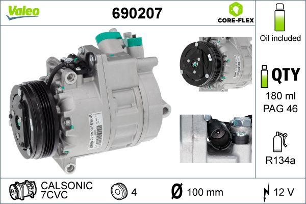 Sprężarka, klimatyzacja VALEO 690207