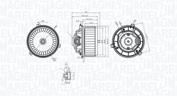 Wentylator wewnętrzny MAGNETI MARELLI 069412363010