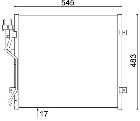Skraplacz, klimatyzacja MAHLE AC545000S