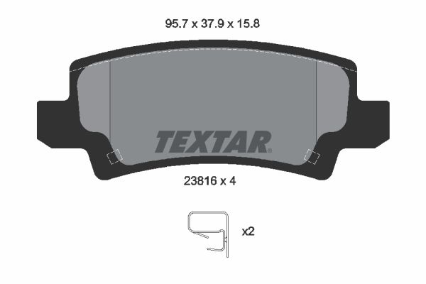Zestaw klocków hamulcowych, hamulce tarczowe TEXTAR 2381601
