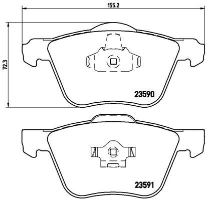 Zestaw klocków hamulcowych, hamulce tarczowe BREMBO P 86 022