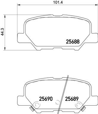 Zestaw klocków hamulcowych, hamulce tarczowe BREMBO P 61 111