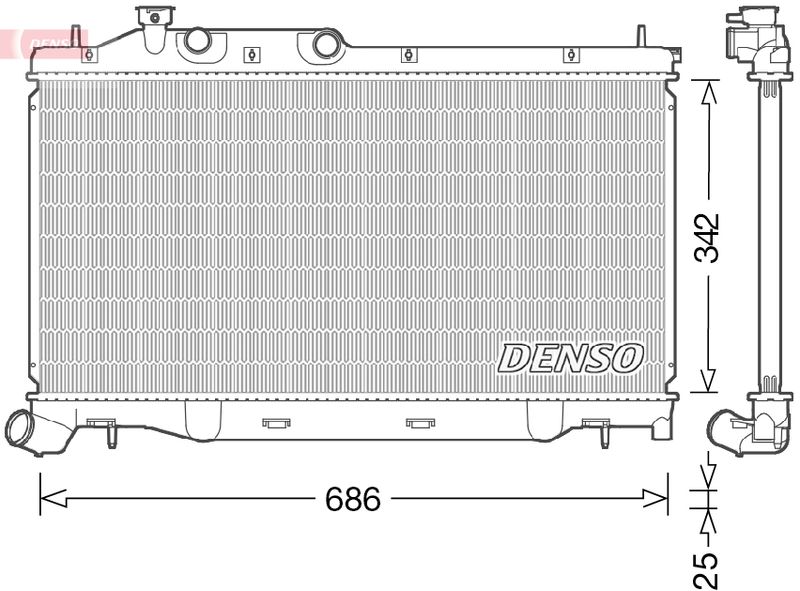 Chłodnica, układ chłodzenia silnika DENSO DRM36023