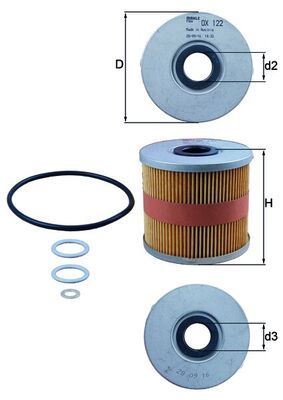 Filtr oleju MAHLE OX122D