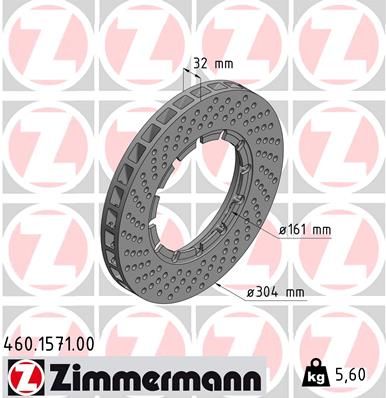 Tarcza hamulcowa ZIMMERMANN 460.1571.00