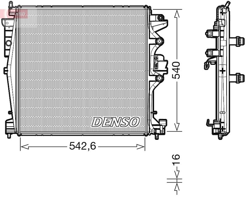 Chłodnica, układ chłodzenia silnika DENSO DRM01004