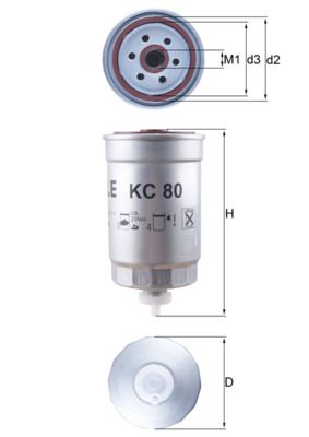 Filtr paliwa KNECHT KC 80