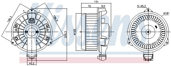 Wentylator wewnętrzny NISSENS 87739