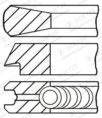Zestaw pierścieni tłokowych Goetze Engine 08-114400-45