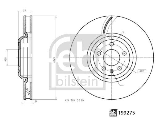 Tarcza hamulcowa FEBI BILSTEIN 199275
