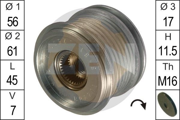 Alternator - sprzęgło jednokierunkowe ERA ZN5461