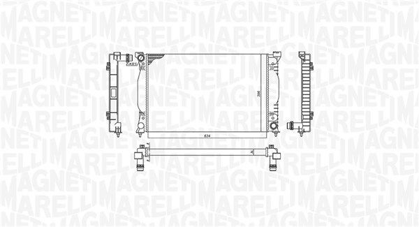 Chłodnica, układ chłodzenia silnika MAGNETI MARELLI 350213196700