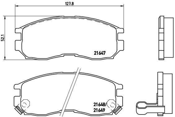 Zestaw klocków hamulcowych, hamulce tarczowe BREMBO P 54 014