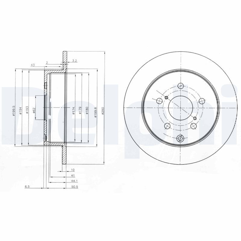 Tarcza hamulcowa DELPHI BG4051