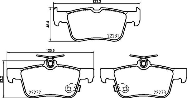 Zestaw klocków hamulcowych, hamulce tarczowe BREMBO P 24 217