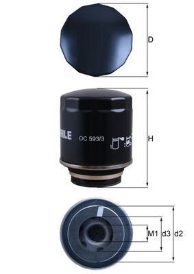 Filtr oleju KNECHT OC 593/3