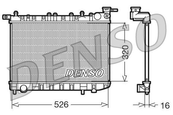 Chłodnica, układ chłodzenia silnika DENSO DRM46015