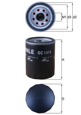 Filtr oleju MAHLE OC1414