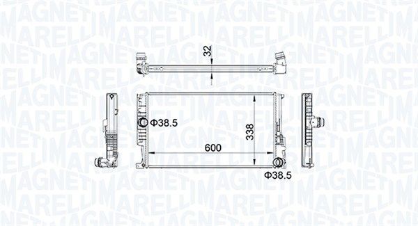 Chłodnica, układ chłodzenia silnika MAGNETI MARELLI 350213159600