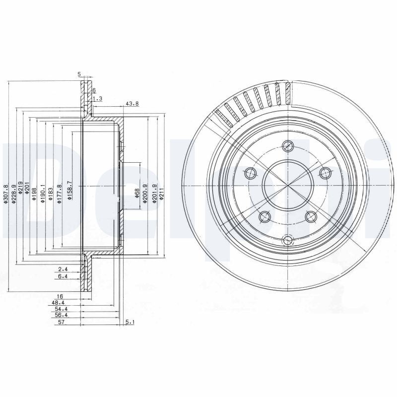 Tarcza hamulcowa DELPHI BG4041