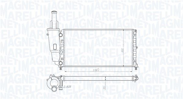 Chłodnica, układ chłodzenia silnika MAGNETI MARELLI 350213114000