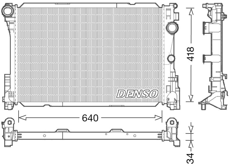 Chłodnica, układ chłodzenia silnika DENSO DRM17049