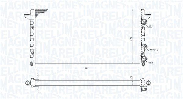 Chłodnica, układ chłodzenia silnika MAGNETI MARELLI 350213189200