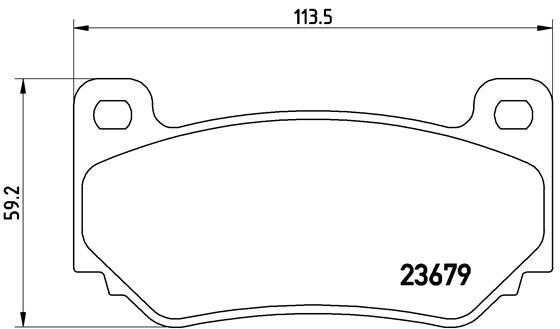 Zestaw klocków hamulcowych, hamulce tarczowe BREMBO P 52 018
