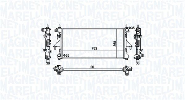 Chłodnica, układ chłodzenia silnika MAGNETI MARELLI 350213126900