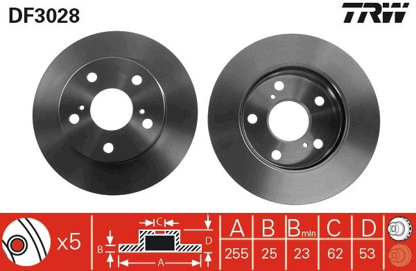 Tarcza hamulcowa TRW DF3028