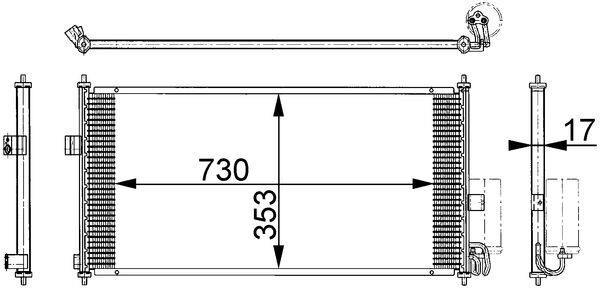 Skraplacz, klimatyzacja MAHLE AC674000S