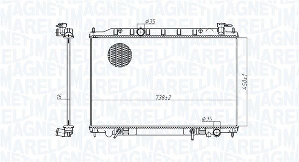 Chłodnica, układ chłodzenia silnika MAGNETI MARELLI 350213179200