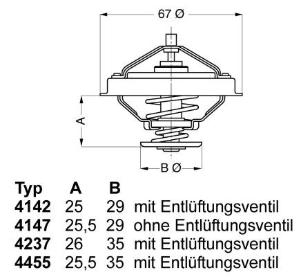 Termostat, płyn chłodzący WAHLER 4237.80D