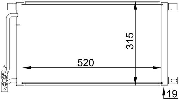 Skraplacz, klimatyzacja MAHLE AC235001S
