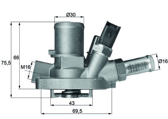 Termostat, płyn chłodzący MAHLE TI14780