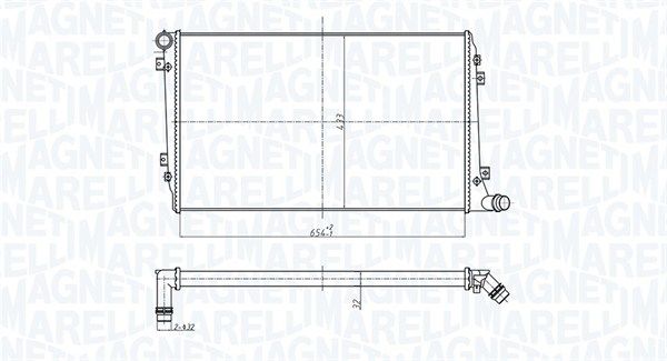 Chłodnica, układ chłodzenia silnika MAGNETI MARELLI 350213167300