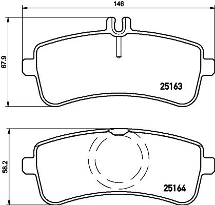 Zestaw klocków hamulcowych, hamulce tarczowe BREMBO P 50 130