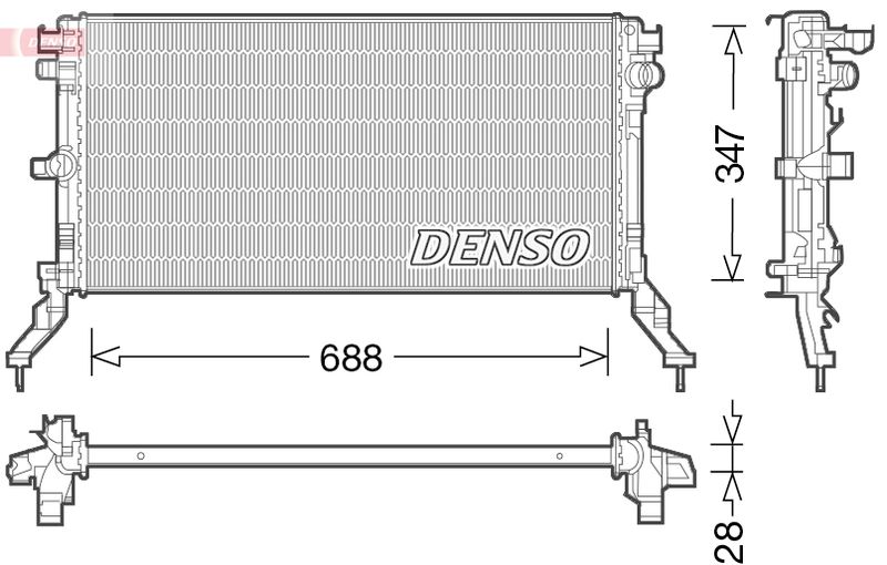 Chłodnica, układ chłodzenia silnika DENSO DRM23039