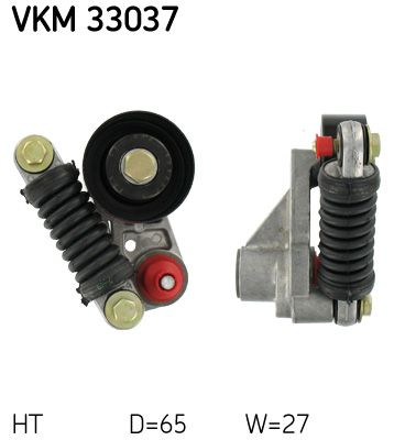 Rolka napinacza, pasek klinowy wielorowkowy SKF vkm 33037